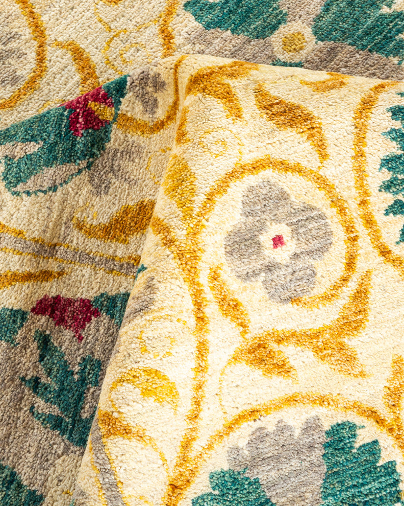 Paul One-of-a-Kind Hand-Knotted Area Rug Ivory, 9'1"x12'7"