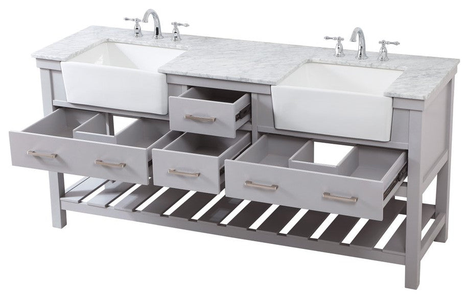 Home Living 22" Farmhouse Grey-Light Bathroom Vanity
