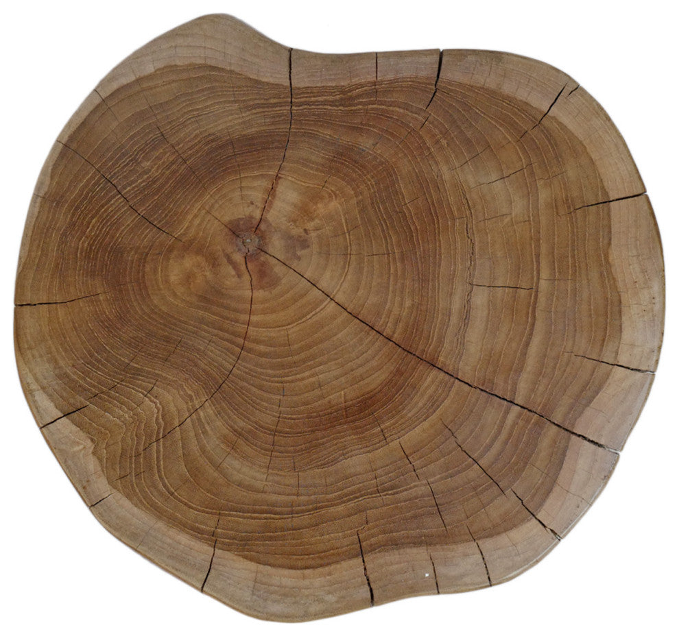 Organic Teak Root 3 Leg Stool