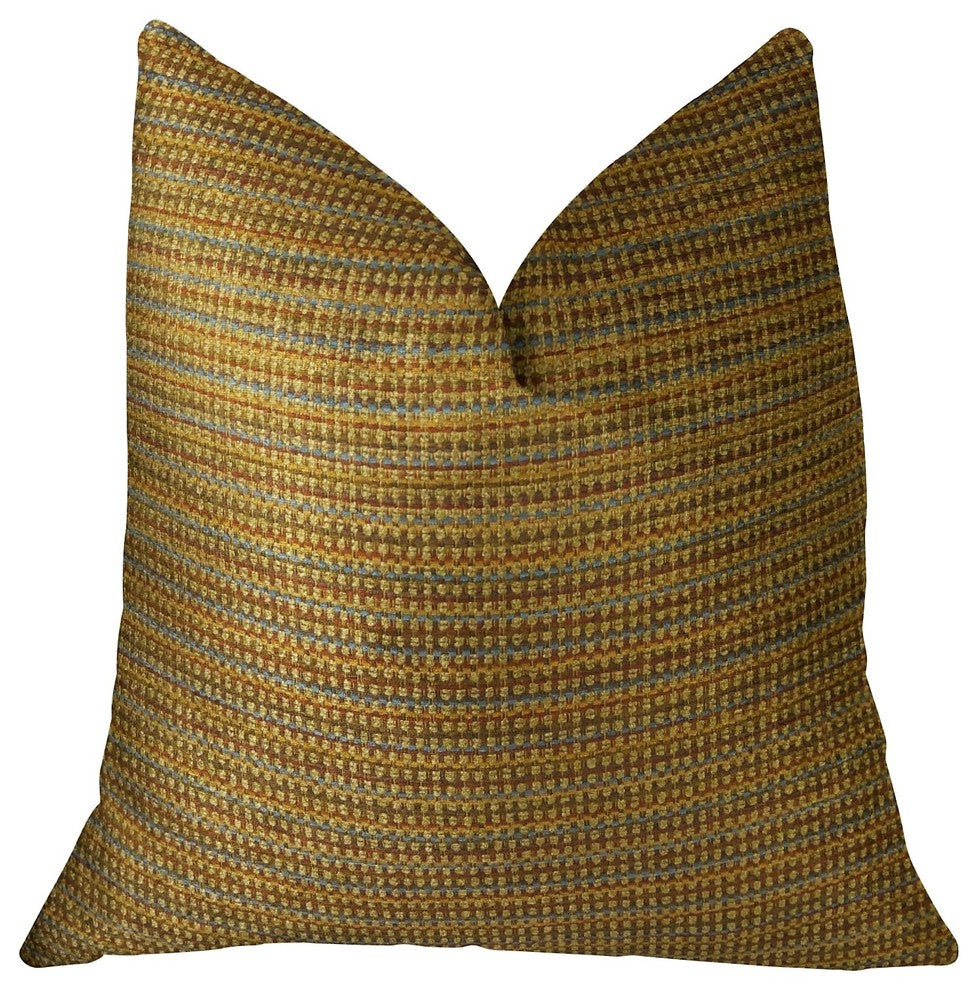 Madison Copper and Brown Handmade Luxury Pillow, 24"x24"