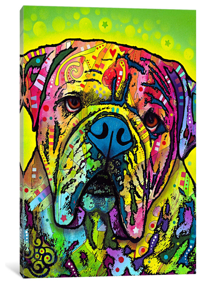 "Hey Bulldog" Wrapped Canvas Art Print, 26x18x1.5
