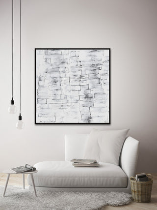 "Absolute Chaos" Floater Framed Painting Print on Canvas, 32x32