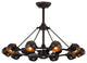 WAREHOUSE OF TIFFANY'S CFL-8462AB Maxe 39 in. 10-Light Indoor Bronze Finish