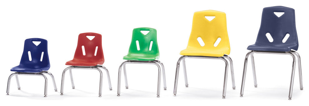 Berries Stacking Chair with Chrome-Plated Legs - 12" Ht - Key Lime