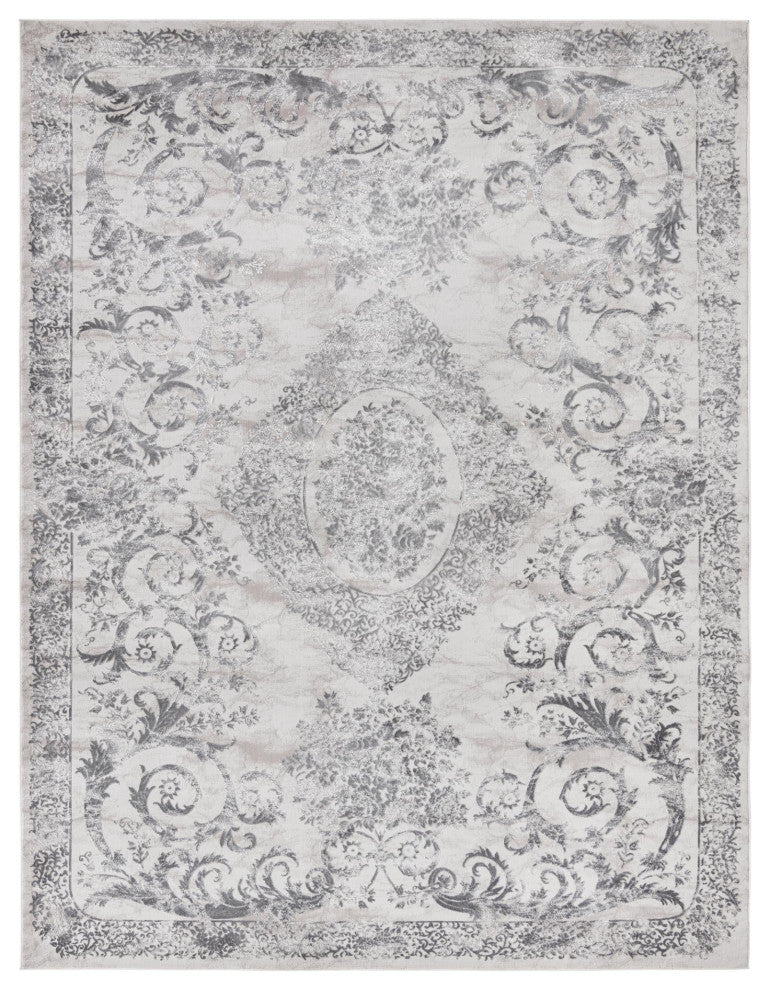 Unique Loom Diana Finsbury Rug, Gray, 4'x6'