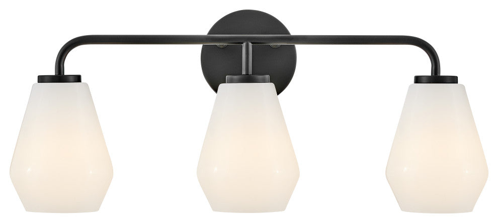 Lark Gio 24" Three-Light Bath Vanity Fixture, Black