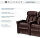 Seatcraft Baron Home Theater Seating, Brown, Row of 3
