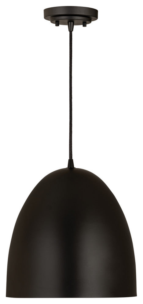 Zlite 6012P12-SBK 1-Light Pendant, Satin Black