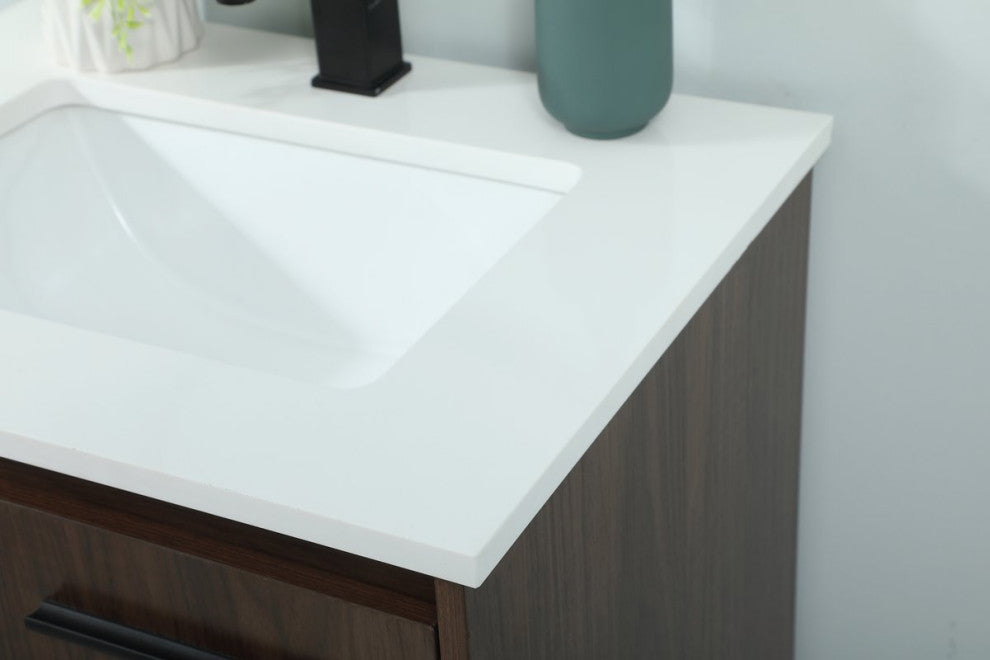 Sue 24" Single Bathroom Vanity, Walnut