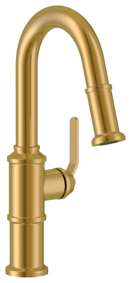Kinzie Single Handle Pull-Down Prep Faucet, Brushed Bronze