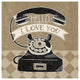 "Hello I Love You Taupe" Digital Paper Print by Mary Urban, 20"x20"