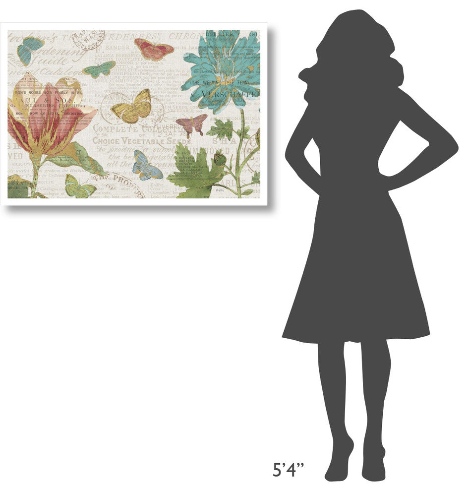 "Bookshelf Botanical I" Digital Paper Print by Katie Pertiet, 38"x26"