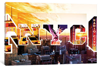"NYC" by NYC Sunset" by Philippe Hugonnard, 40x26x1.5