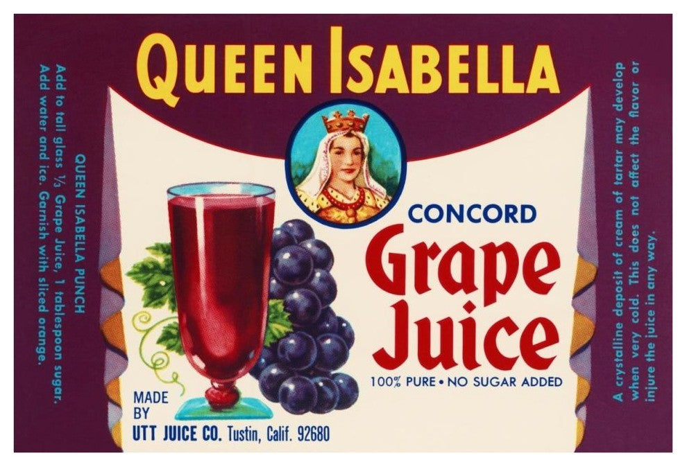"Queen Isabella Concord Grape Juice" Digital Paper Print by Retrolabel, 42"x29"