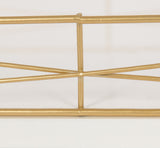 Mendel Rectangle Tray with Decorative Metal Rim, White 12x16.5