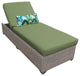 Florence Chaise Wicker Patio Furniture Cilantro