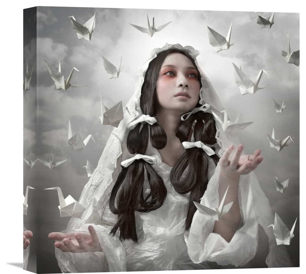 "Goddess Of Origami" Stretched Canvas Giclee by Kiyo Murakami, 16"x16"