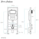 Wall Hung Toilet Concealed Carrier Tank 2x6