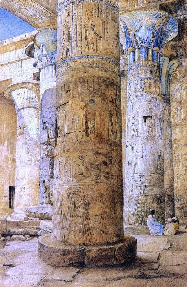 Henry Roderick Newman Hall of Columns- Philae, 18"x27" Wall Decal