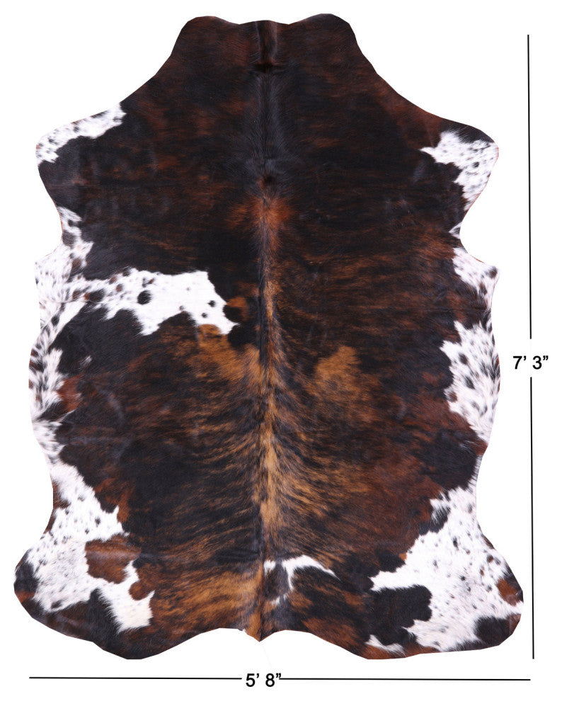 Organic Natural Hair-On Cowhide Area Rug 7' 3" X 5' 8" C1602