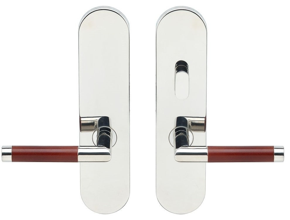 Cabernet Lever, Tubular Passage With Privacy Bolt, RH, Polished Stainless Steel