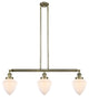 Innovations 213-AB-G661-7 3 Light Island Light, Antique Brass