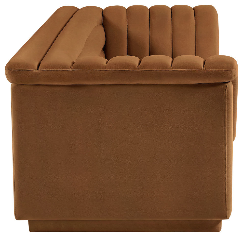 Cascade Upholstered Set, Saddle, Velvet, Sofa