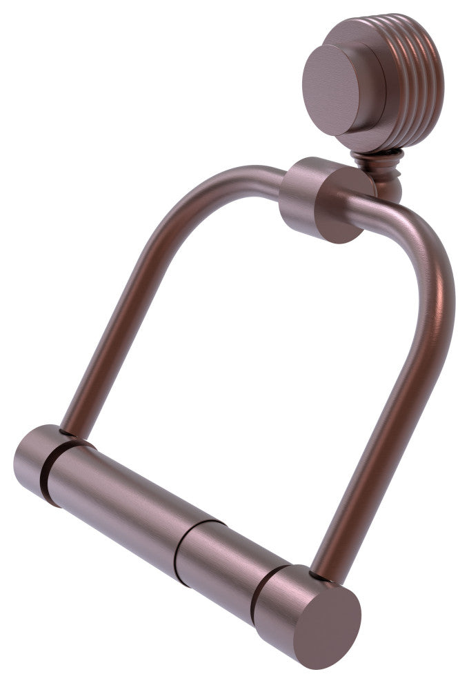 Venus 2 Post Toilet Tissue Holder With Groovy Accents, Antique Copper