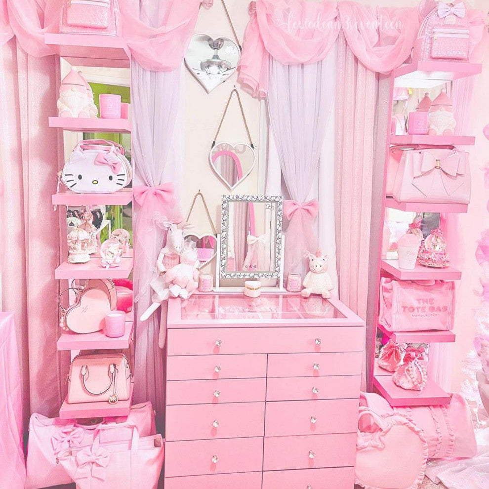 SlayStation Natalie Mirrored Column, Light Pink