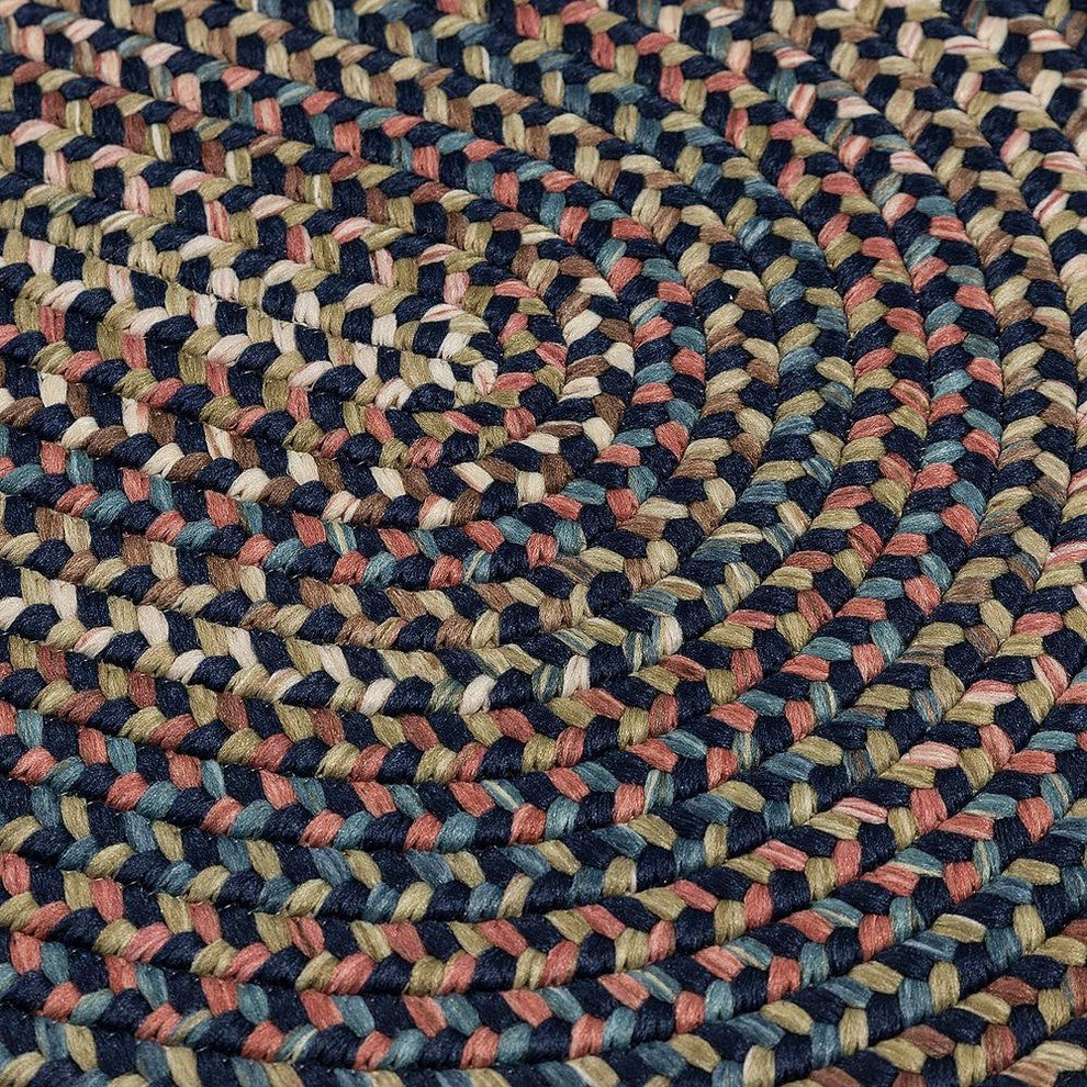 Colonial Mills Cedar Cove CV59 Navy Traditional Area Rug, Round 6'x6'