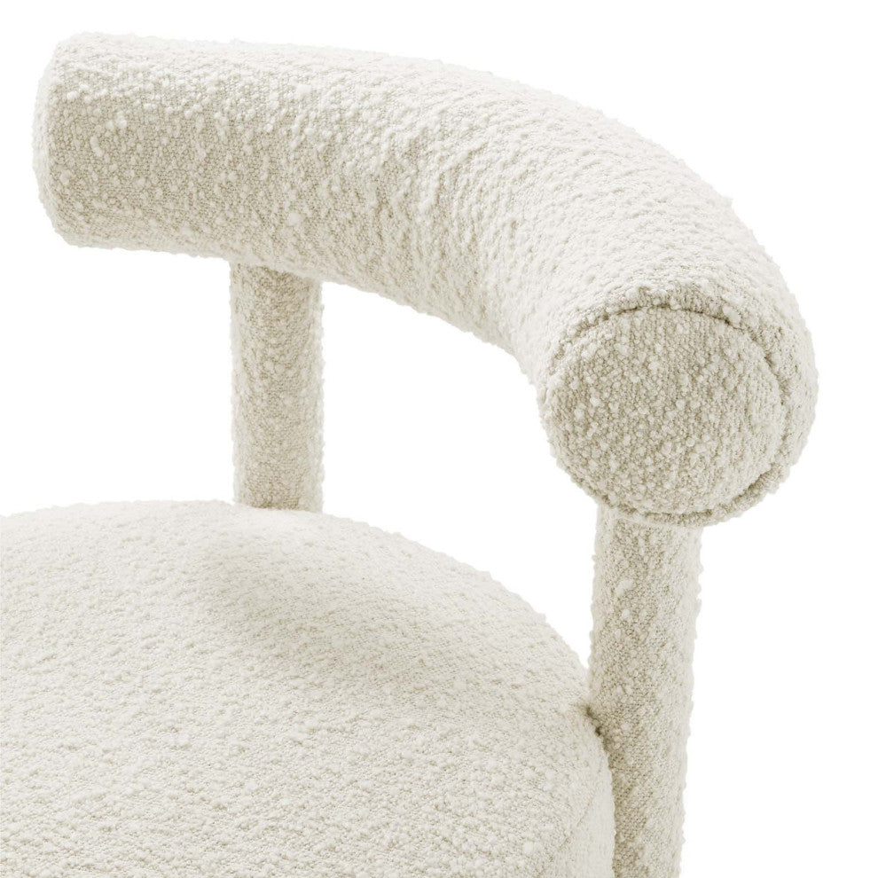 Toulouse Boucle Fabric Dining Chair - Ivory