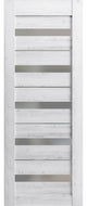 Slab Barn Door 32 x 84, Quadro 4445 Nordic White & Frosted Glass, Sliding