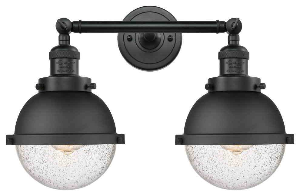 Innovations 208-BK-HFS-64-BK-LED Hampden 2 Light Bath Vanity Light, Matte Black