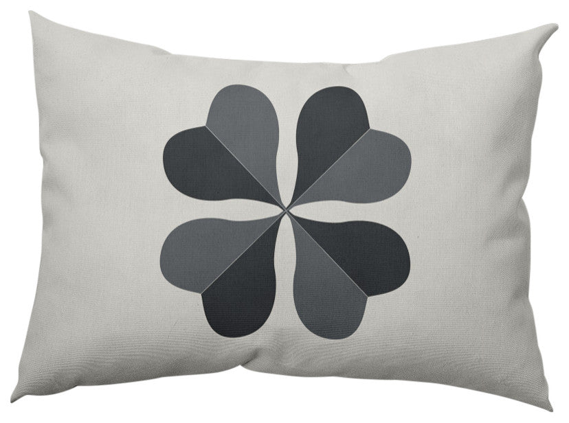 Lucky Clover St. Patrick's Day Decorative Lumbar Pillow, Pepper, 14x20"