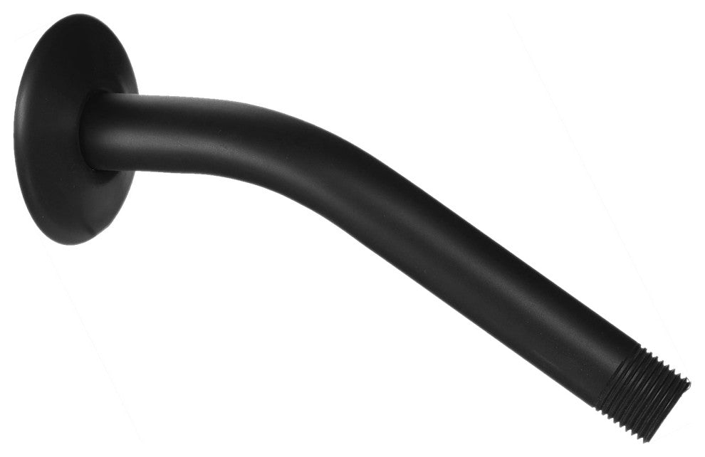 8" Shower Arm In Oil Rubbed Bronze, Powder Coated Flat Black