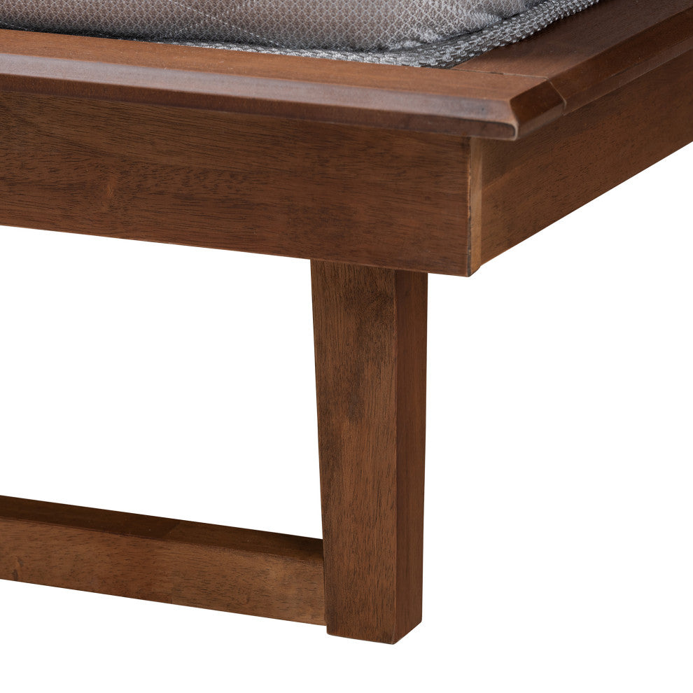 Kari Ash Walnut Platform Bed, King