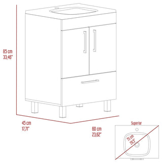 Otello Single Bathroom Vanity, White