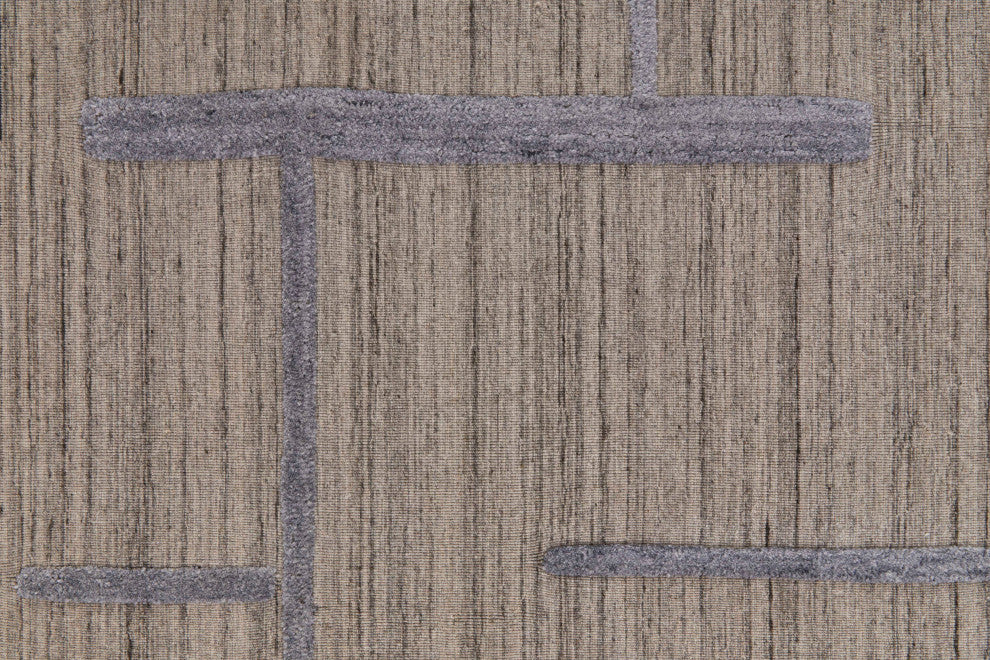 Longridge T8002 Modern/Casual/Scandinavian Area Rug, Ivory/Blue, 8'x10'