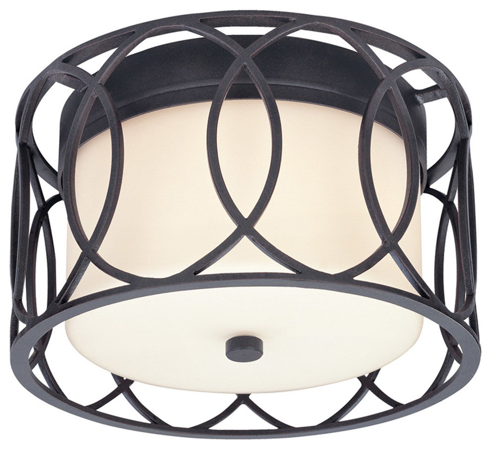 Troy Lighting C1280DB Two Light Flush Mount Sausalito Deep Bronze