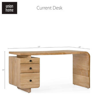 Current Solid White Oak Desk - Natural