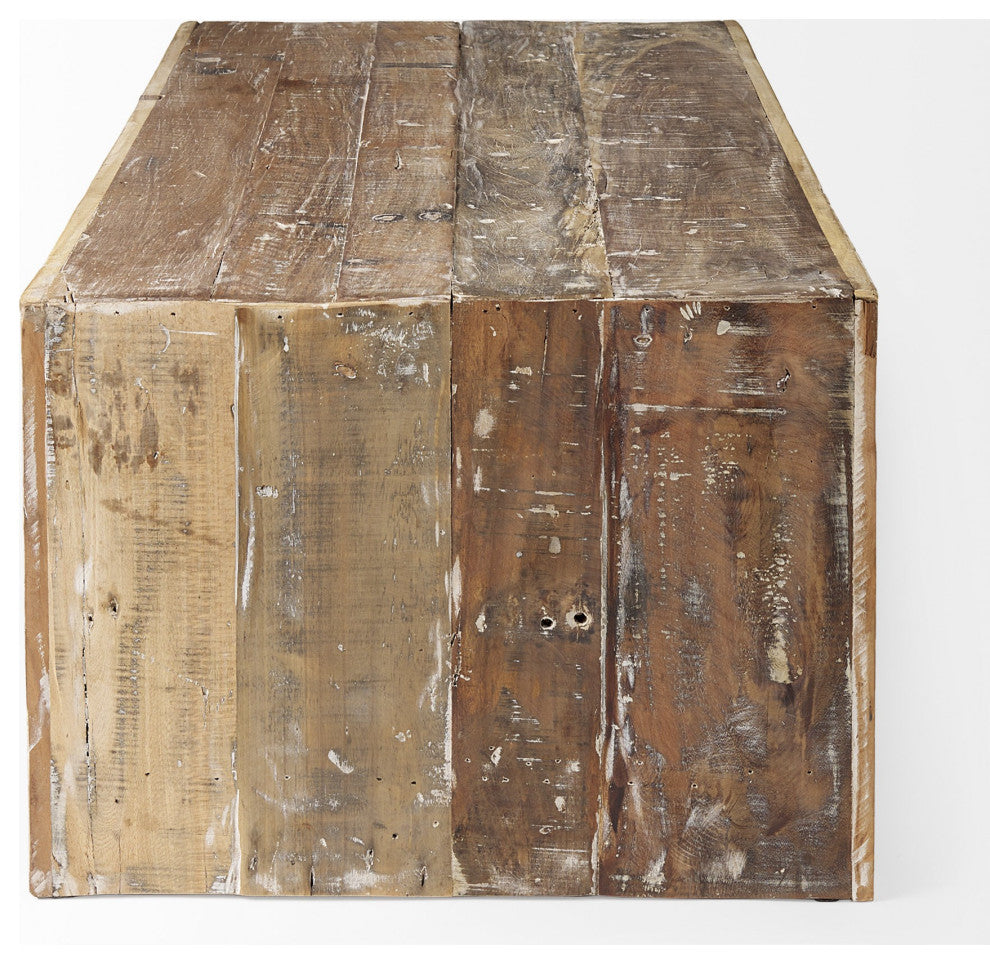 Light Brown Solid Wood Coffee Table