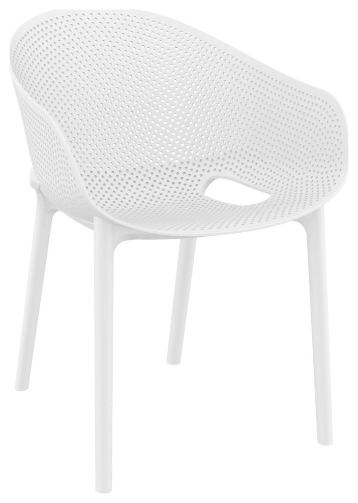 Sky Pro Stacking Dining Chair White Set of 2