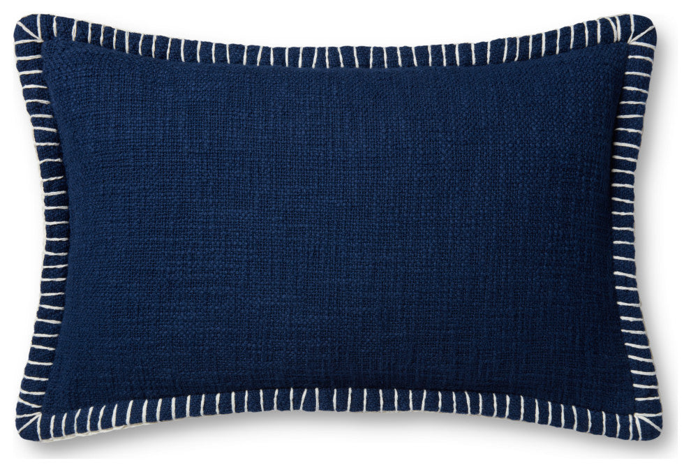 Loloi PLL0109 Navy 13'' x 21'' Cover, Down Pillow