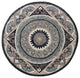 3' Round Gray Geometric Medallion Area Rug