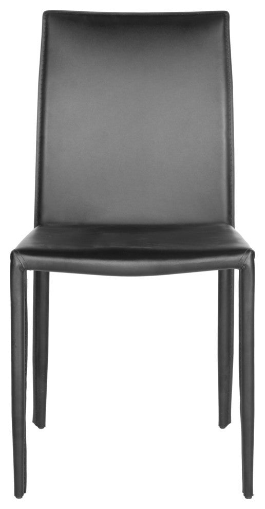 Safavieh Karna Dining Chairs, Set of 2, Black Leather