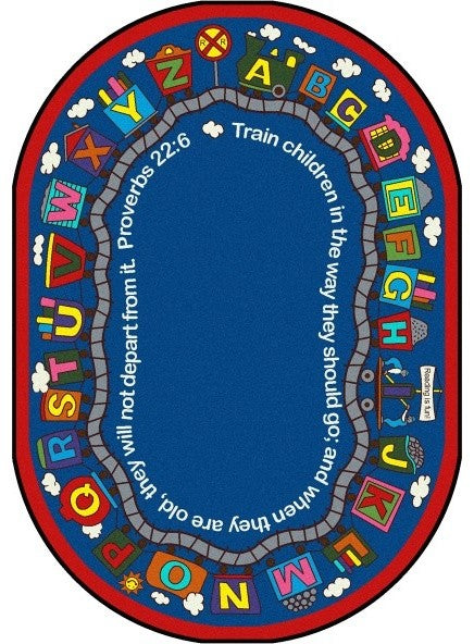 Kid Essentials - Inspirational Area Rugs Bible Train Rug
