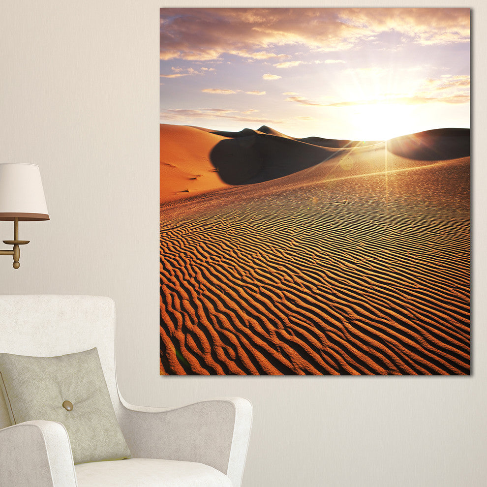 Sahara Desert At Sunset, Landscape Canvas Art Print, 30"x40"