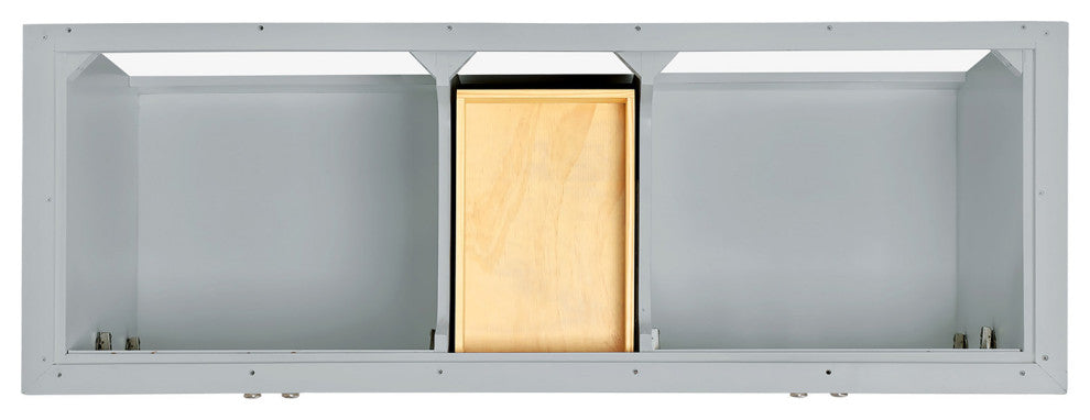 Ariel Kensington 60" Double Rectangle Sink Bathroom Vanity, Carrara Quartz