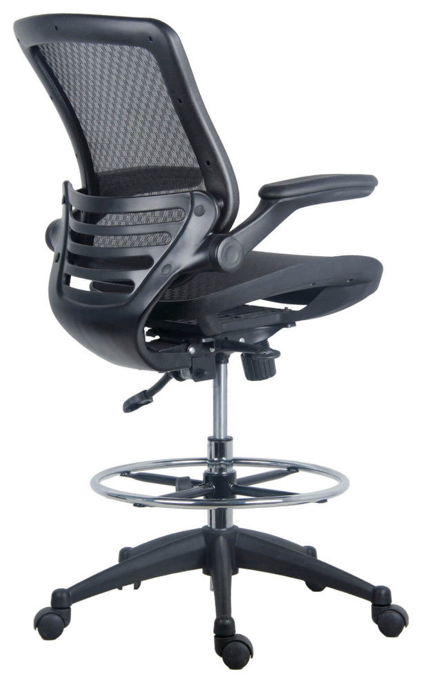Harwick Evolve All Mesh Heavy Duty Drafting Chair, Dark Knight Edition