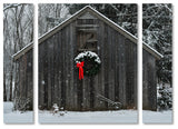 Kurt Shaffer 'Christmas Barn in the Snow' Multi Panel Art Set,, 32"x24"